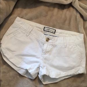 Abercrombie White Jean Shorts